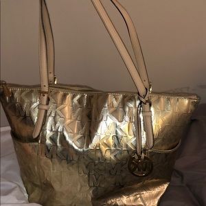 Gold Michael Kors bag